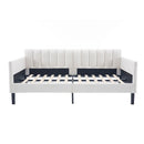 Elena - Boucle Upholstered Daybed, Ribbed Tufted Backrest