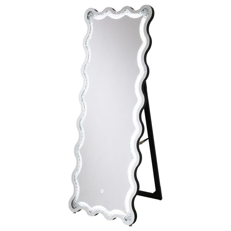 Brixey - LED Lighting Standing Floor Mirror - Black