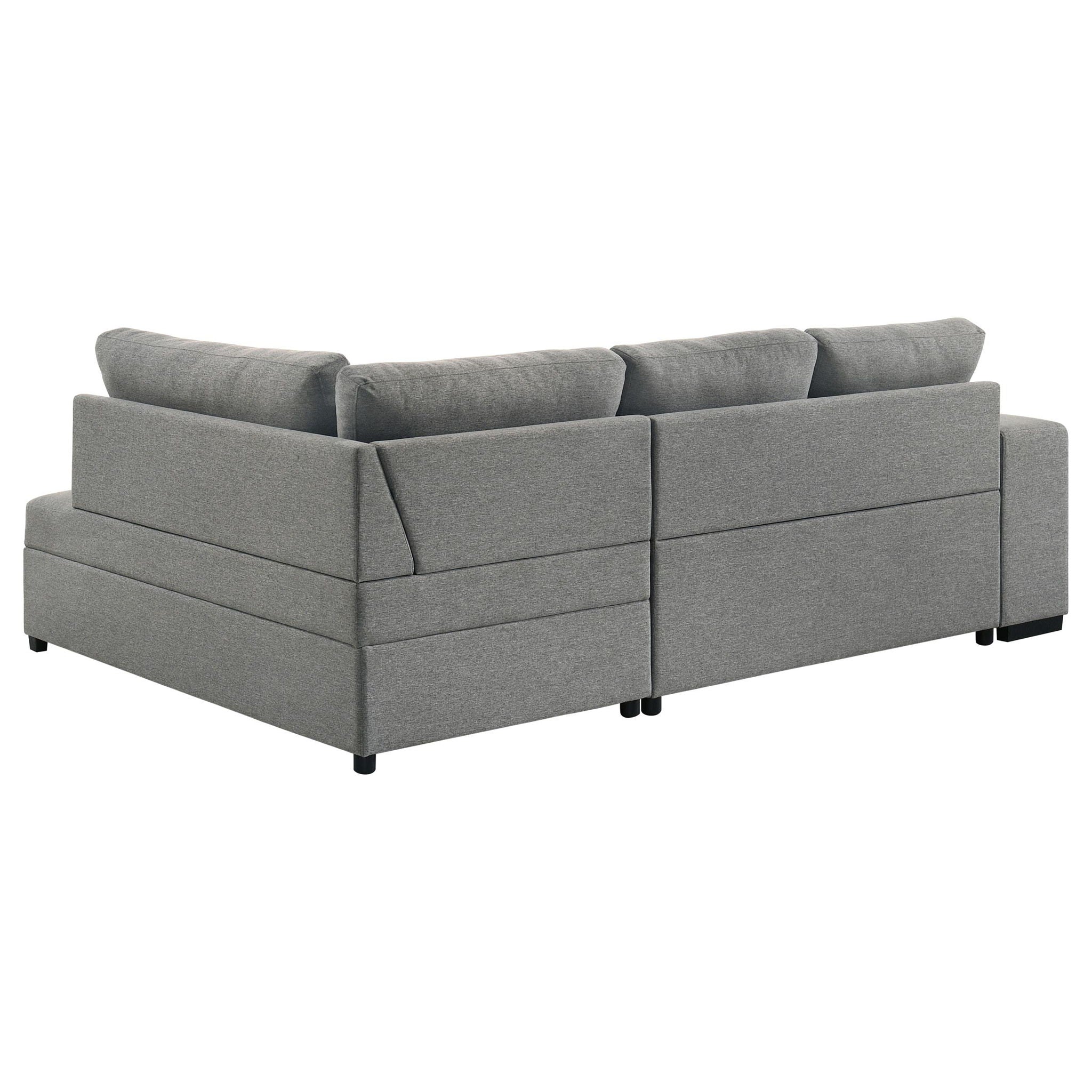 Roanne Fabric Upholstered Sleeper Sectional Sofa Grey - Atlantic Fine Furniture Melbourne FL