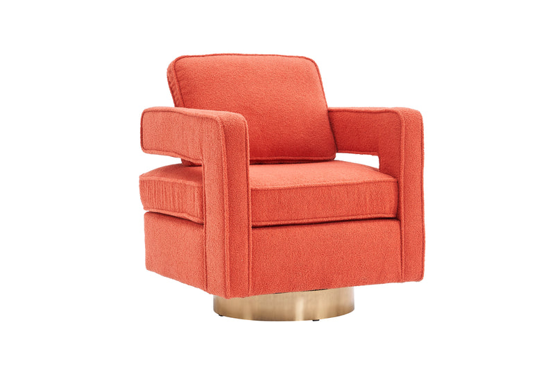 Swivel Barrel Chair For Living Room, 360 Degree Swivel Club Modern Accent Single Sofa Chair, Small Leisure Arm Chair For Nursery, Hotel, Bedroom, Office