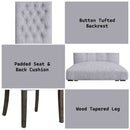 Merel - Side Chair (Set of 2) - Gray Linen & Gray Oak - Atlantic Fine Furniture Inc