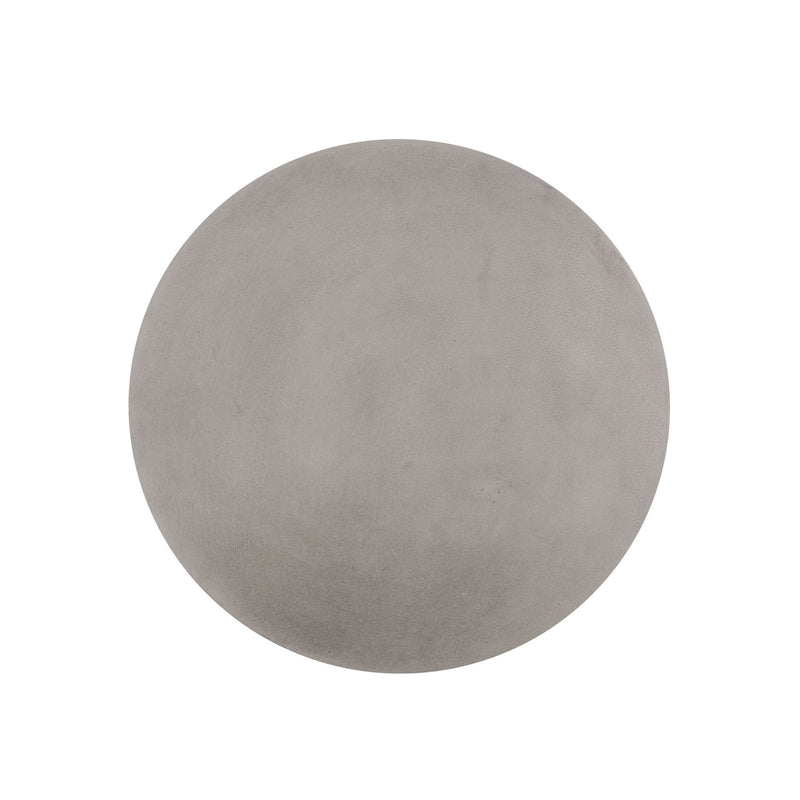 Outdoor Lightweight End Table Round Concrete Outdoor Side Table - Natural
