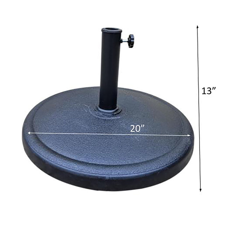 8.8' Outdoor Aluminum Patio Umbrella With 42 Pound Round Resin Umbrella Base