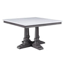 Yabeina - Square Dining Table - Marble Top Top & Gray Oak
