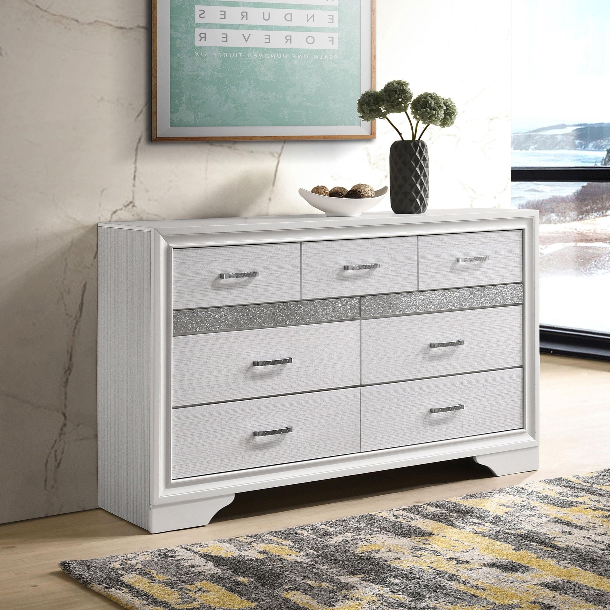 Miranda 9-drawer Dresser White