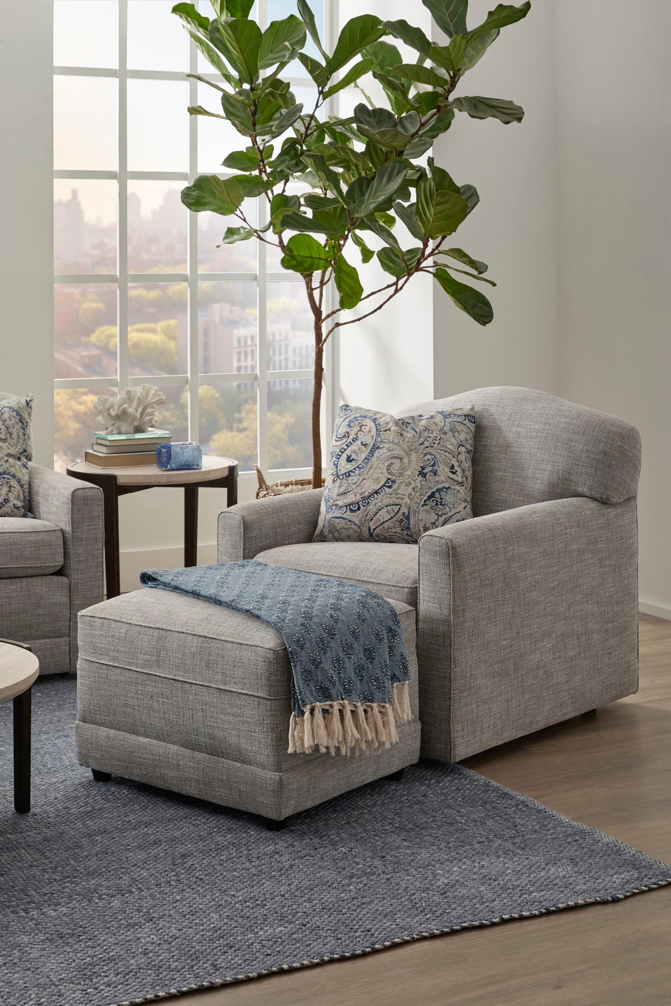 Aggie - Fabric Ottoman