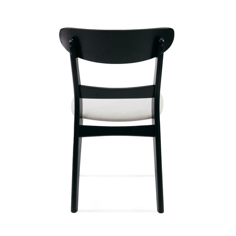 Mid Century Dining Chairs With Cushioned Seats And Wood Frame (Set of 2)