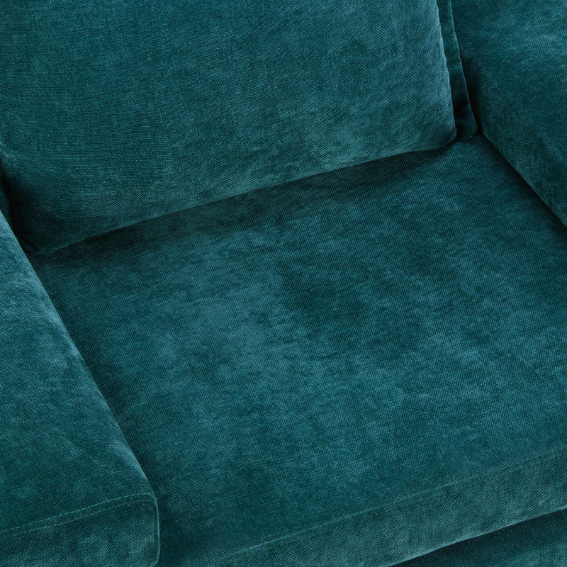 Chenille Upholstered Accent Chair With Wide Armrests And Ergonomic Back Support