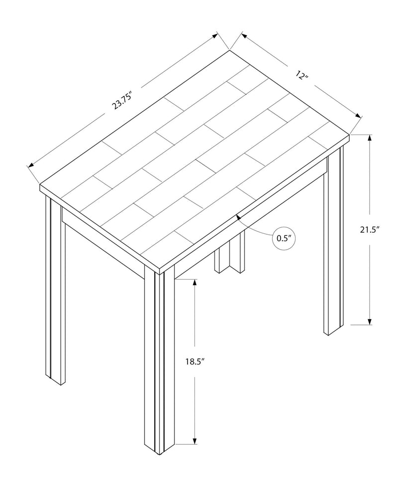 Accent Table For Living Room Marble Look - Black