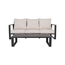 3 Person Sofa With Rectangular Coffee Table, Cushions Tino Tino - Beige