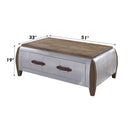 Brancaster - Coffee Table - Antique Oak & Aluminum - Atlantic Fine Furniture Inc