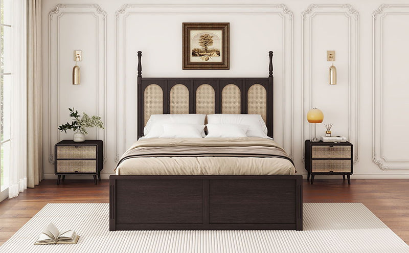Platform Bed With With 2 Big Drawers With Trundle