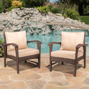 Honolulu - Club Chair (Set of 2) With Weather Resistant Wicker And Cushions - Brown / Tan
