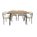 Mid-Century Modern Dining Chair With Curved Backrest