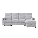 Sleeper Sofa With Storage Chaise - Grey