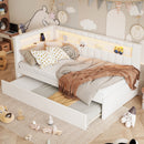 Upholstered Platform Bed With USB Ports And LED Belt