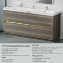Bathin Freestanding Bathroom Vanity With Double Sinks, Bathroom Storage Vanity Cabinet With Stone Resin Countertop And Soft Close Drawers