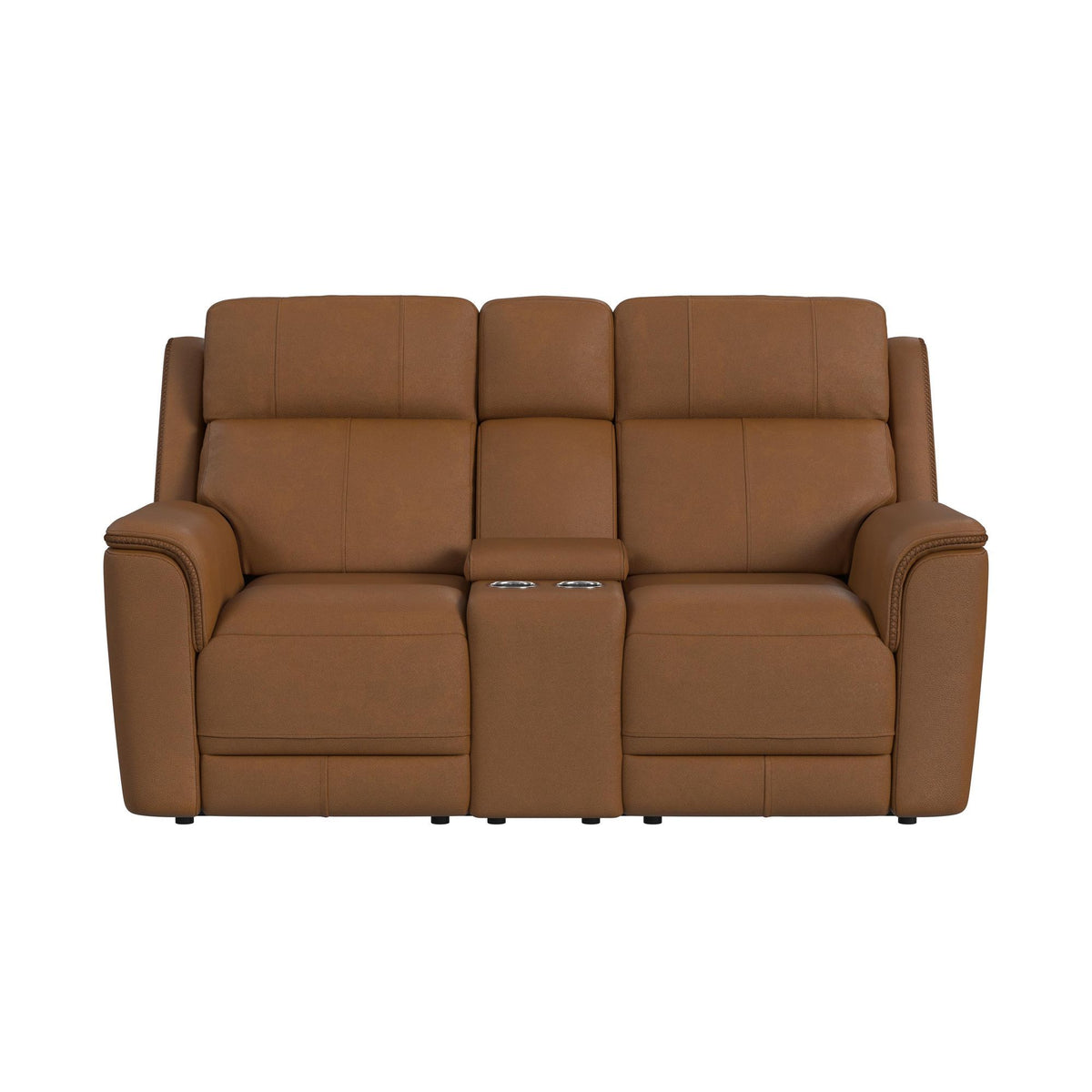 Mustang P3 Loveseat With Console in Dark Brown by Elements International, view 10
