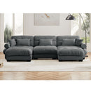Super Comfort Oversized Modular Sectional Sofa With Movable Ottoman