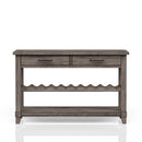 Console Table With Wine Bottle Storage Storage Drawers - Gray