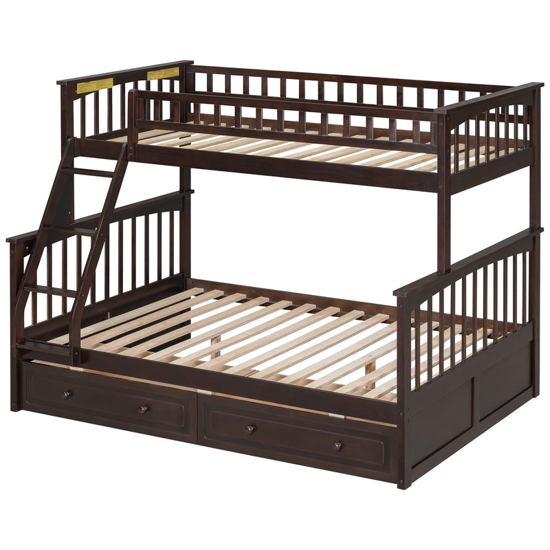 Bunk Bed With Drawers, Convertible Storage Bed