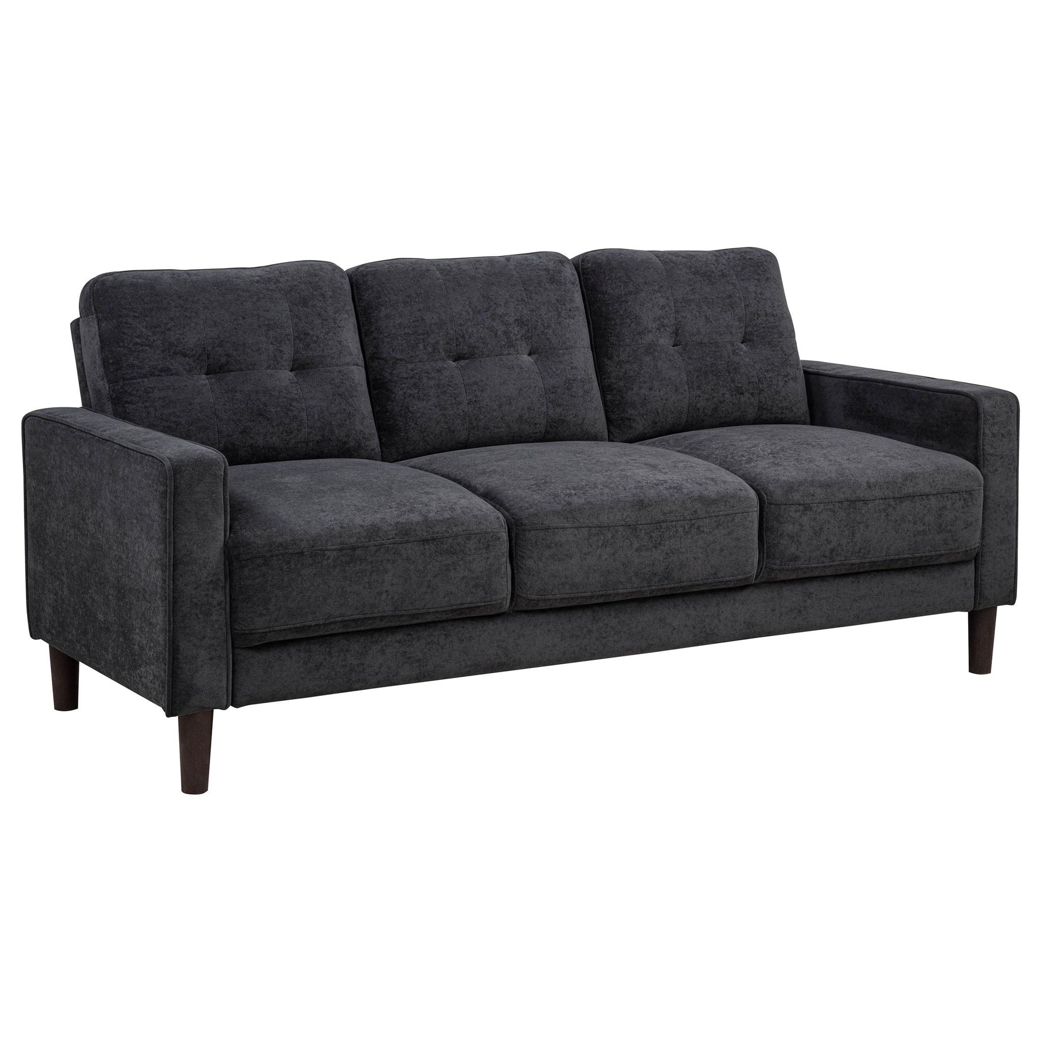 Bowen II 2-piece Upholstered Track Arm Sofa Set Steel Grey