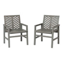 Modern 2 Piece Chevron Patio Chairs