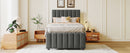Upholstered Design Platform Bed With Trundle