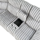 Bruni - Sectional Sofa With LED Lighting And Manual Recline - Gray