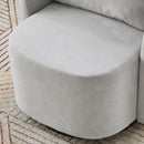 360° Modern Swivel Chair With Upholstered Curved Design