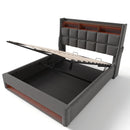 Upholstered Platform Bed With A Hydraulic Storage System, LED And USB Charging (Without Mattress)