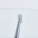 Compact Dining Table With Glass Top - Chrome