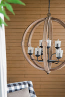 Chandelier, Hanging Light Fixture With Adjustable Chain For Kitchen, Bulb Not Included