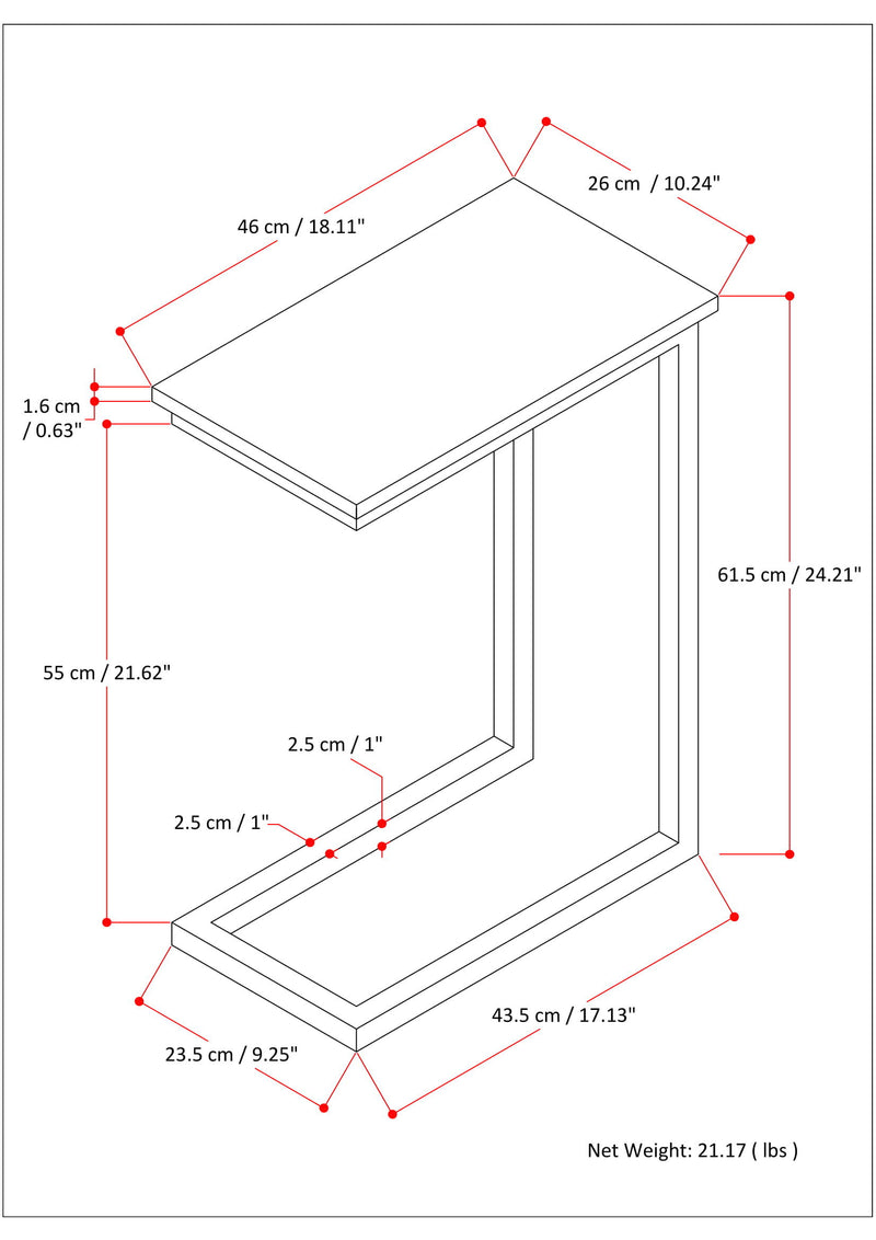 Skyler - Handcrafted C Side Table