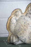 Resin Turkey With Pumpkin Rustic, For Harvest Festival Fall Festival & Thanksgiving Table Decorations (Set of 2) - Gray