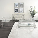 Kalan - End Table - Glass & Silver