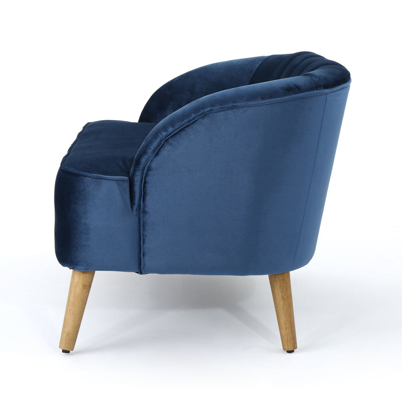 Modern Classic Shell Backed Loveseat
