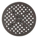 Lunaire - Outdoor Round Cast Aluminum Side Table With Lattice Top And Curved Legs - Bronze