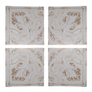 Distressed Wooden Square Wall Panels (Set of 4) - White