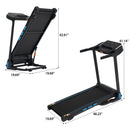 3.5Hp Hydraulic System Auto Foldable Treadmill With Incline, Heart Rate Sensors, Type C & USB Charge, Bluetooth Speaker - Black