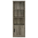 Burke - 3-Shelf Engineered Wood Media Tower - Gray Driftwood - Atlantic Fine Furniture Inc