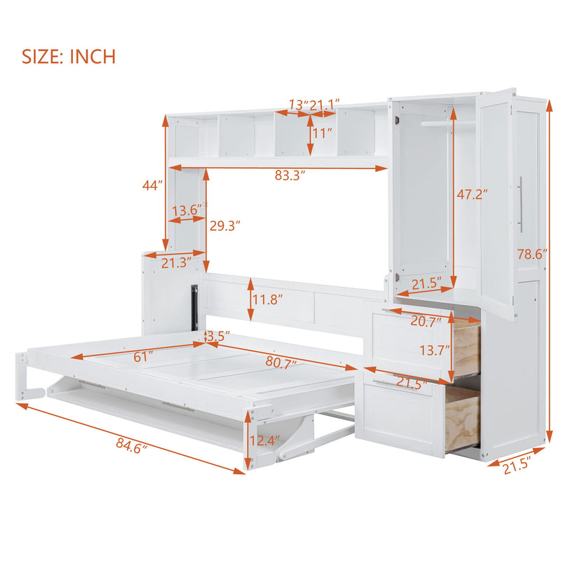 Murphy Wall Bed With Closet And Drawers