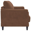 Selma - Velvet Upholstered Crescent Arm Sofa - Rust