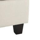 Springfield - Ottoman Contemporary Design Fabric Birch Wood Legs - Beige
