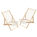 Bamboo Weaving Chair Set With Handwoven Rope For Patio And Living Spaces - Natural