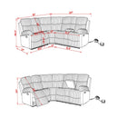 Bruni - Sectional Sofa With LED Lighting And Manual Recline - Gray