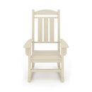 Traditional Porch Rocker Classic HDPE Poly Lumber For Porch, Patio, And Garden Comfort