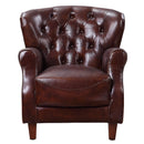 Brancaster - Accent Chair - Vintage Brown & Aluminum