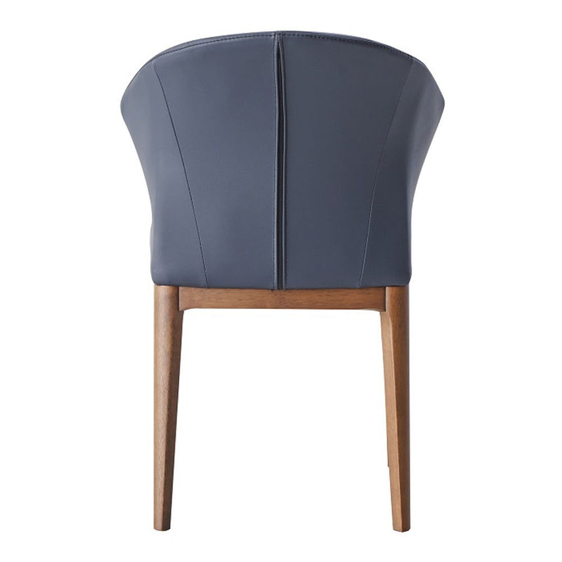 Seraphyne - Side Chair (Set of 2) - Slate Leather & Walnut