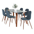 Folia Pebble - 7 Piece Mid-Century Modern Dining Set